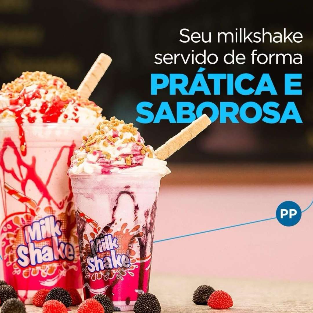 Kit Copo de MIlk Shake 550ml com Tampa e Canudo 50 Unidades Cada
